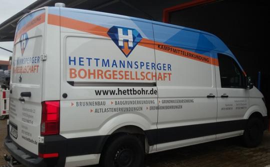 Hettmannsperger Bohrgesellschft Fahrzeugbeschriftung